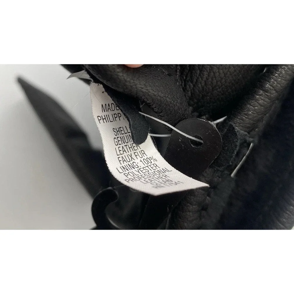 Nieman Marcus Women's Leather Lined Faux Fur Black XL Tags‎ Read